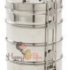 Happy Tiffin, Medium 4-Tier Stainless Steel Latch Tiffin