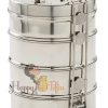 Happy Tiffin, Medium 4-Tier Stainless Steel Latch Tiffin